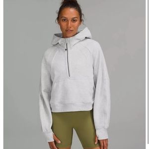 Lululemon Scuba Oversized Half Zip Hoodie Heathered Grey